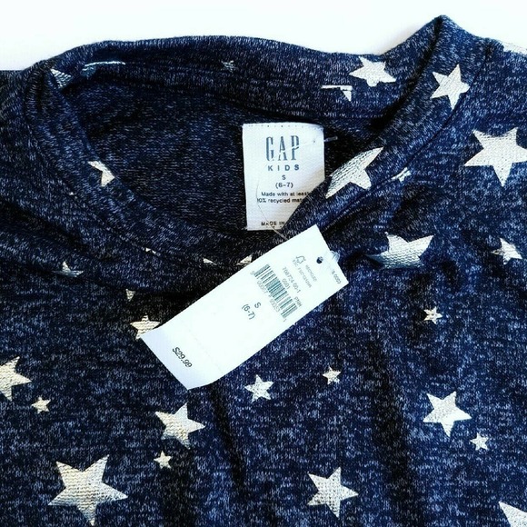 Girls New Soft LS Star Knit Top Small - Picture 2 of 3